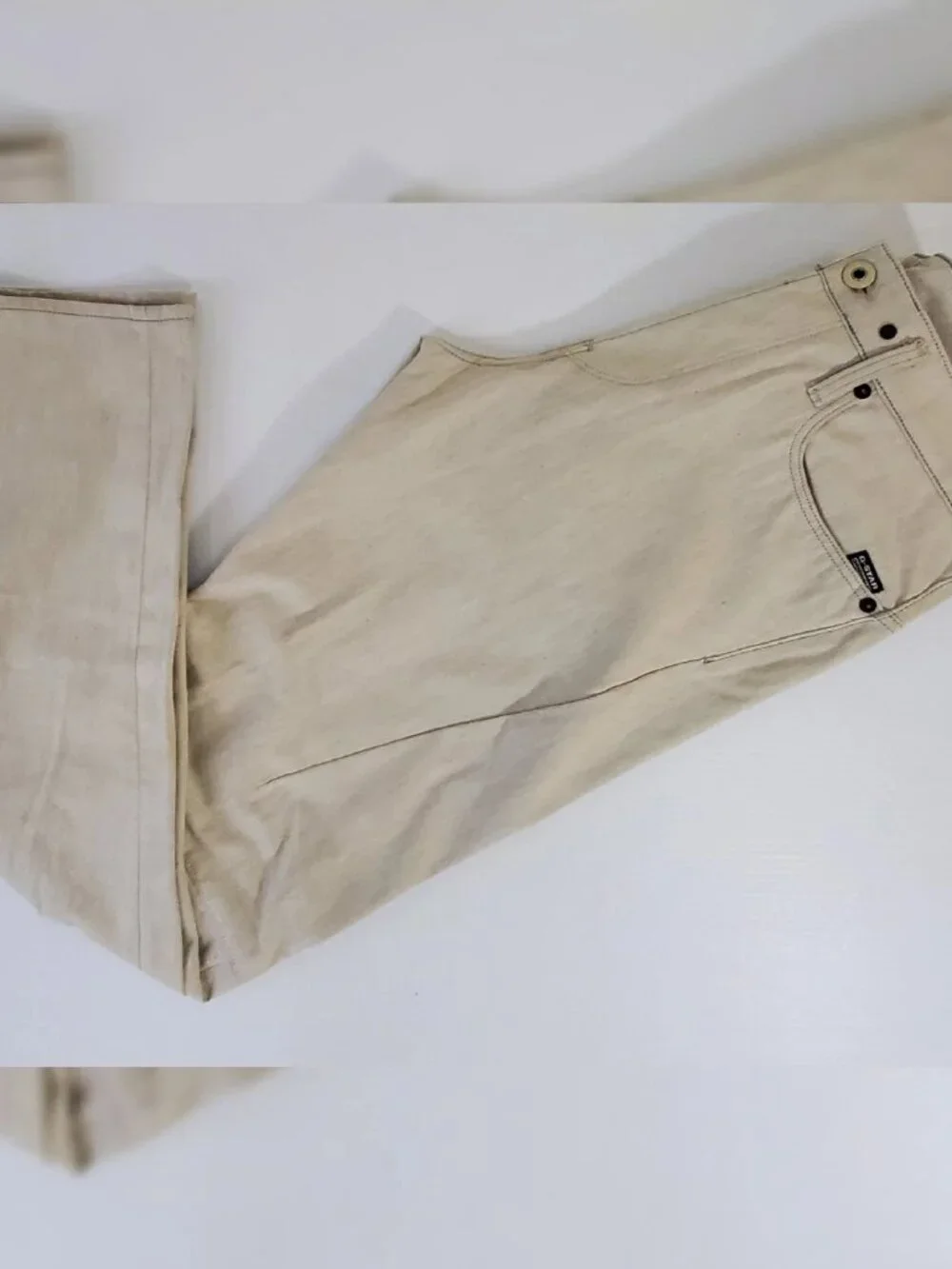 G-STAR RAW SCUTAR 3D SLIM TAPERED DENIM PANT WOMEN'S SIZE W32 L34 COLOR ECRU